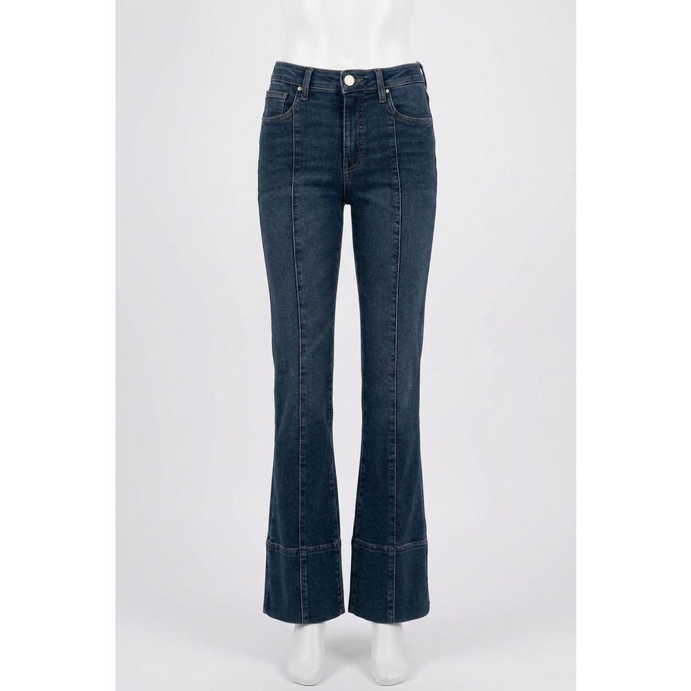 NEW KUT FROM THE KLOTH kelsey high rise ankle wide leg jeans in envision w/dark